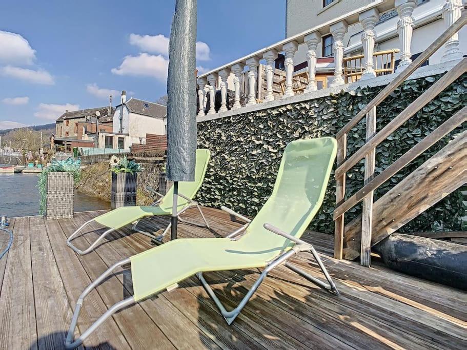 Vue Sur Meuse Avec Jacuzzi Et Sauna Exterieur. Yvoir Exterior foto